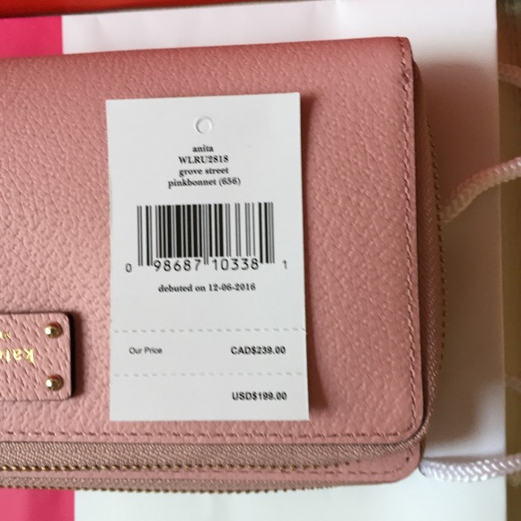 NWT KATE SPADE NY ANITA GROVE STREET PINK WALLET - Picture 6 of 8